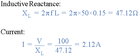 inductive reactance example 1